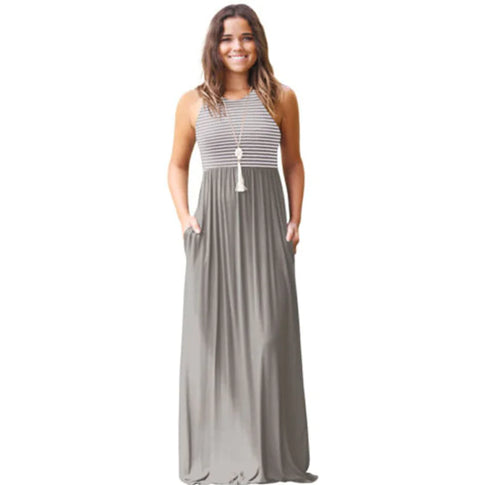 Striped Summer Maxi Dress Line