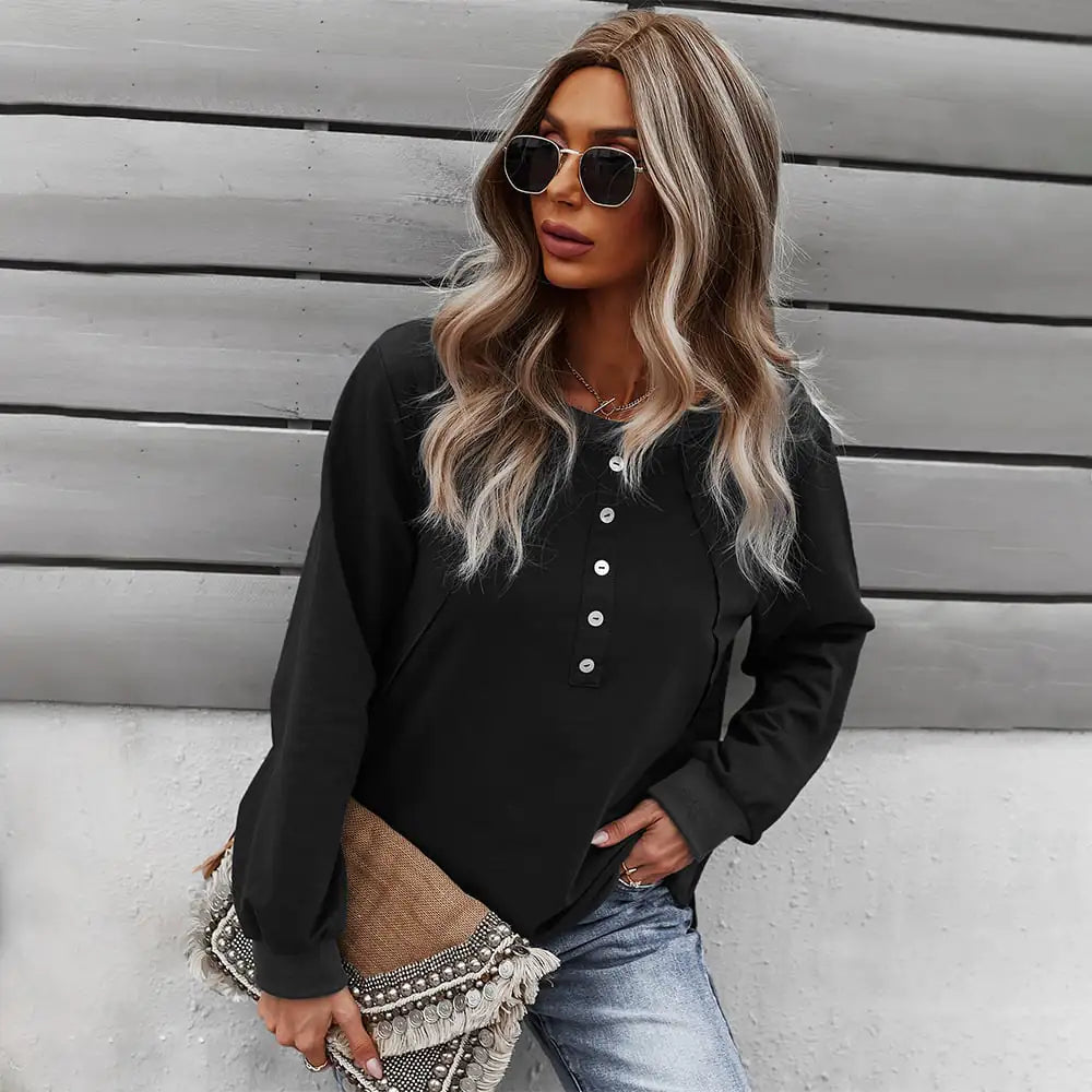 Modern Round Neck Pullover for Women