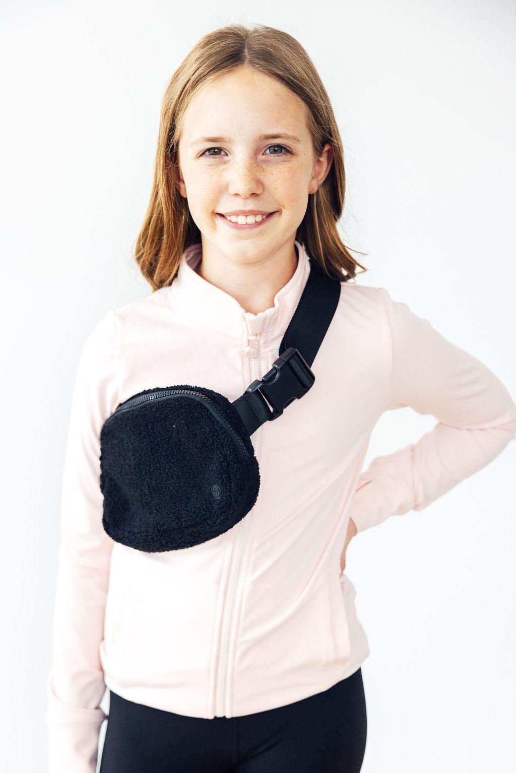 Black Fleece Belt Bag