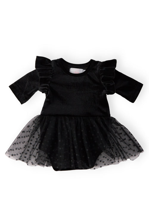 Black Velvet Tutu Bodysuit
