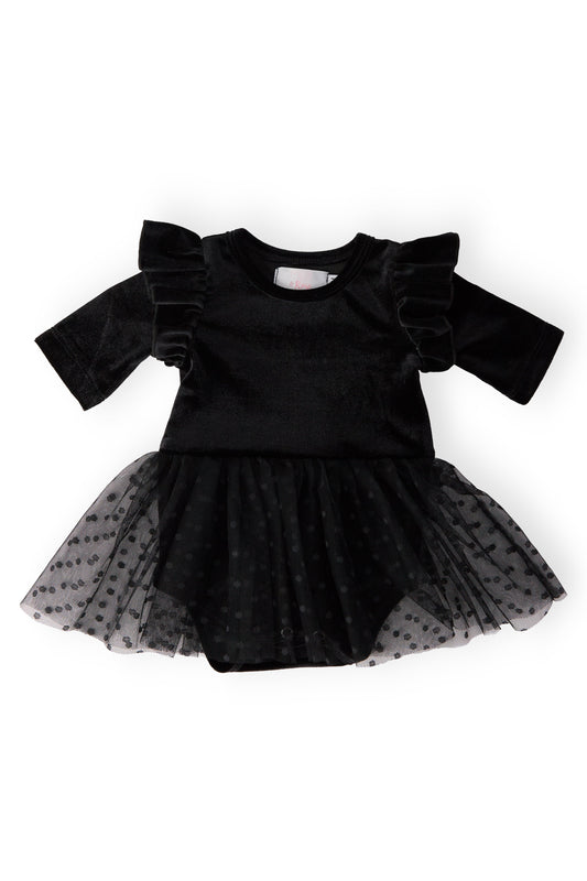 Black Velvet Tutu Bodysuit