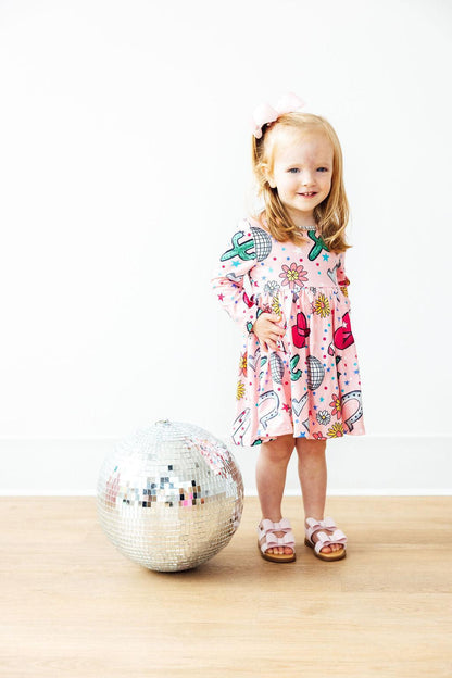 Boots & Bling L/S Pocket Twirl Dress