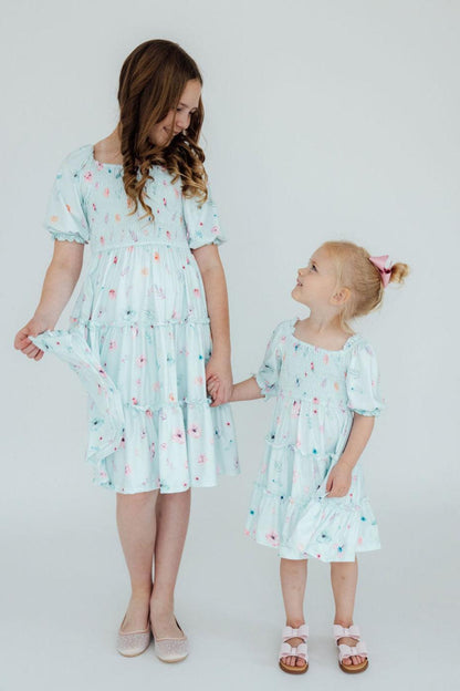 Butterfly Ballet Smocked Ruffle Dress