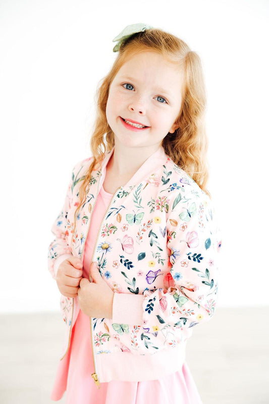Butterfly Meadows Satin Jacket