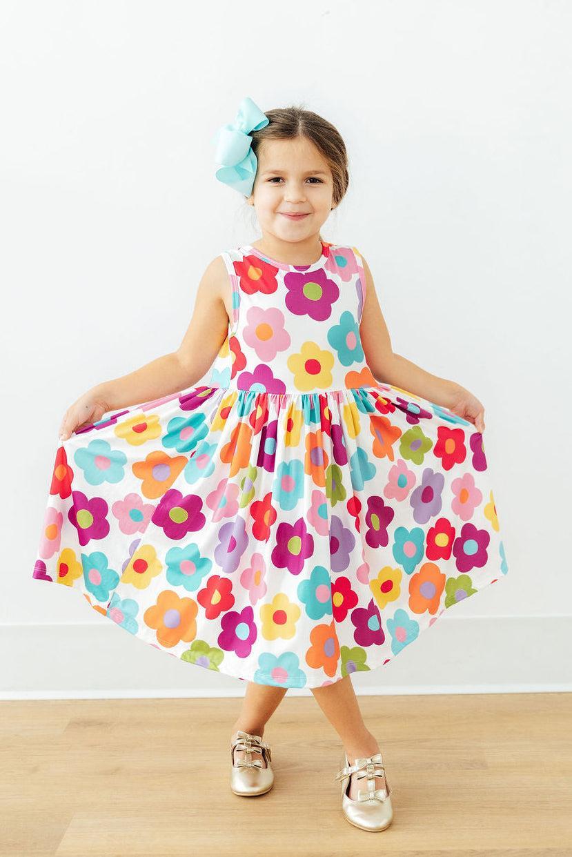 Cheerful Blooms Tank Twirl Dress