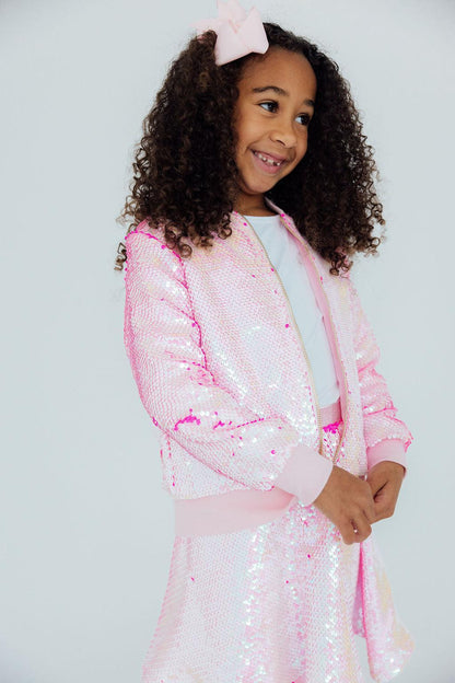Diva Pink Flip Sequin Jacket