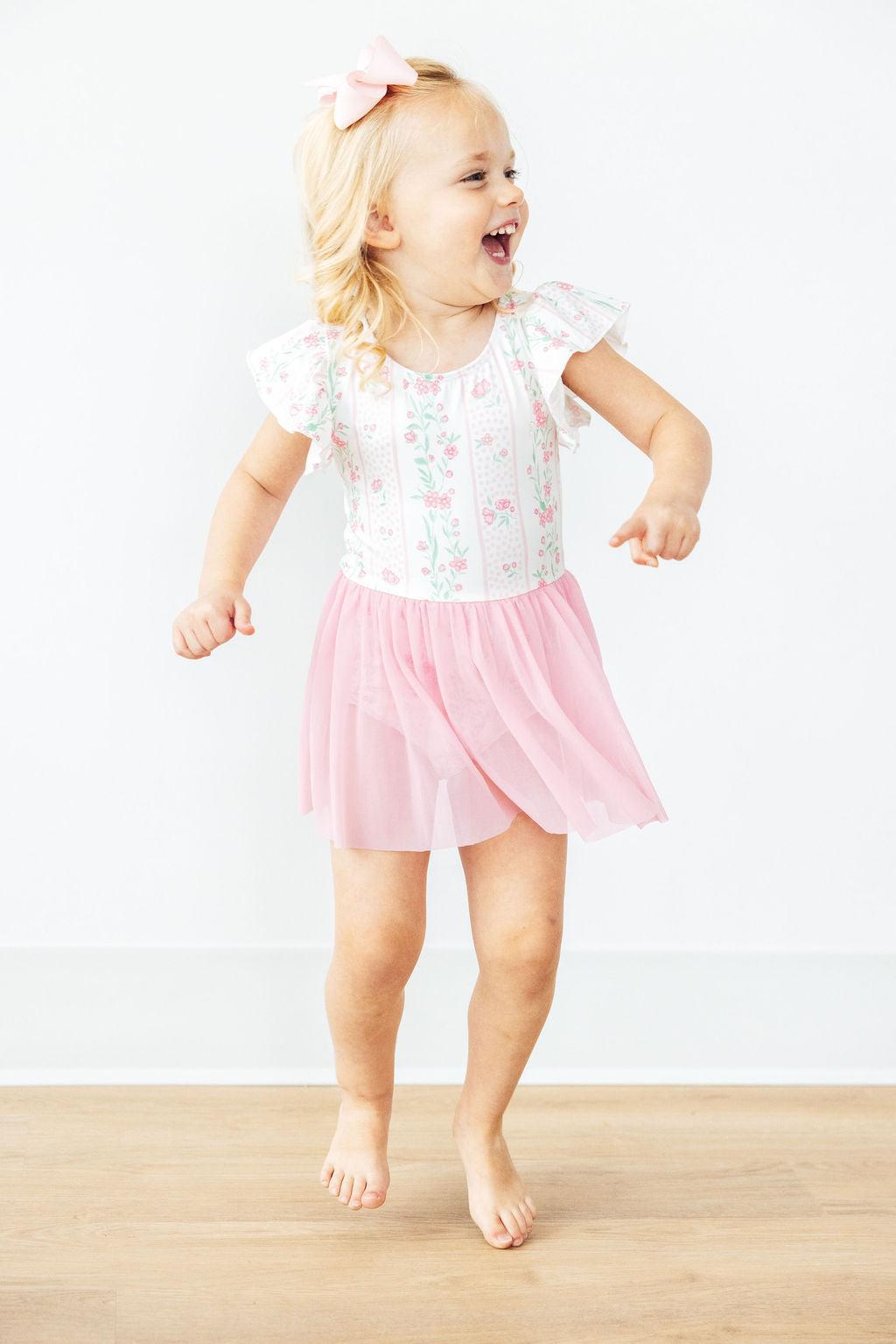 Fancy Florals S/S Twirl Leotard