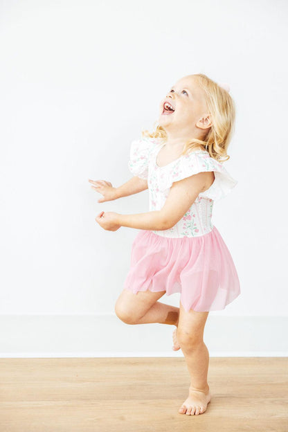 Fancy Florals S/S Twirl Leotard