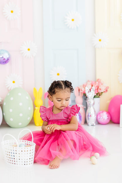 Hot Pink Shimmer Tutu Dress