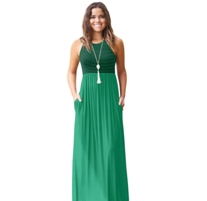 Striped Summer Maxi Dress Line