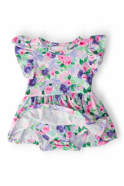 Lavender Love S/S Flutter Twirl Bodysuit