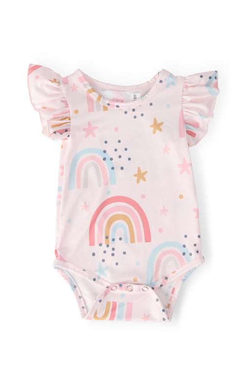 Over the Rainbow S/S Flutter Bodysuit