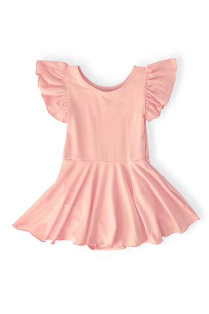 Peach S/S Twirl Leotard