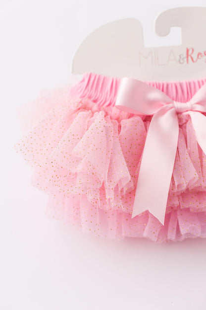 Pink & Gold Glitter Ruffle Tutu Bloomer