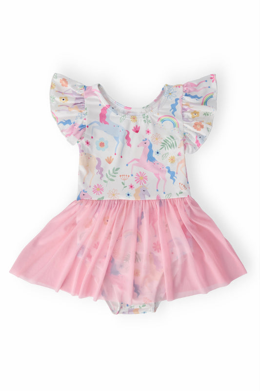 Rainbow Vibes S/S Twirl Leotard