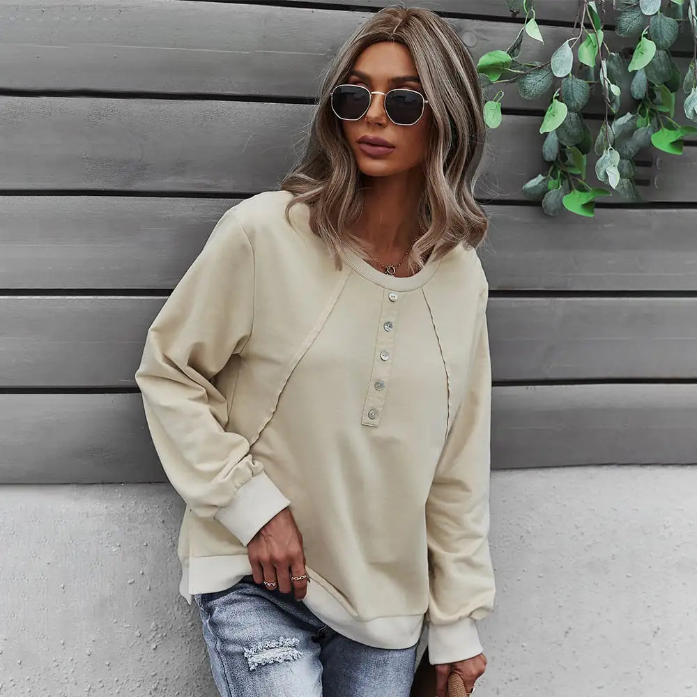 Modern Round Neck Pullover for Women