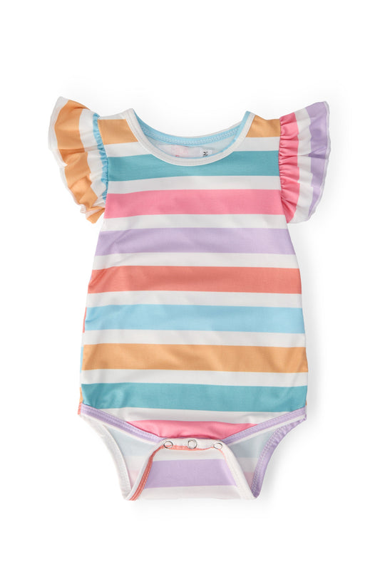 Spring Stripes S/S Flutter Bodysuit