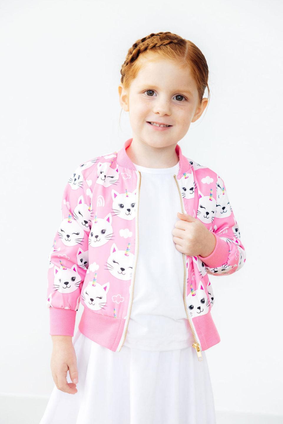 Unicorn Kitties Satin Jacket