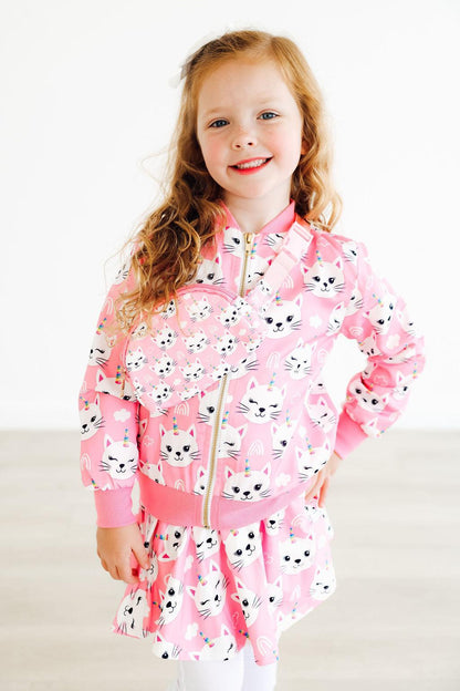 Unicorn Kitties Satin Jacket