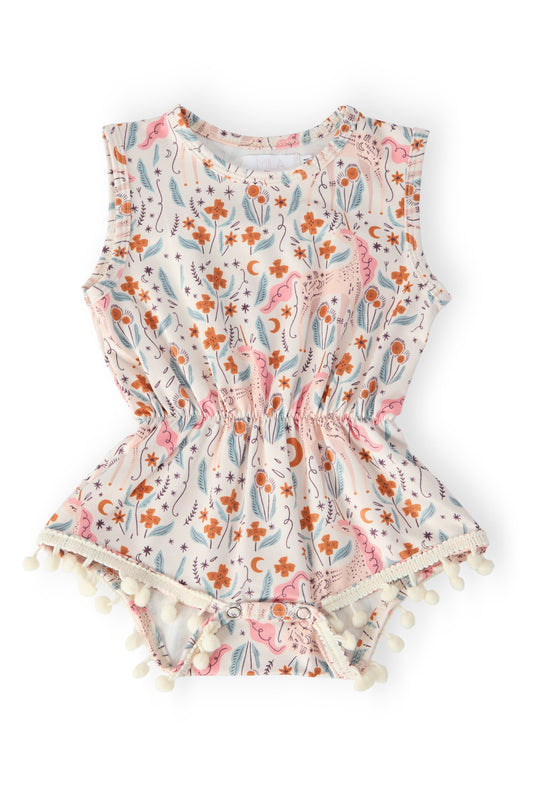 Unicorn Soiree Pom Pom Romper