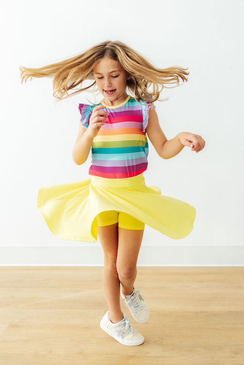 Yellow Twirl Skort