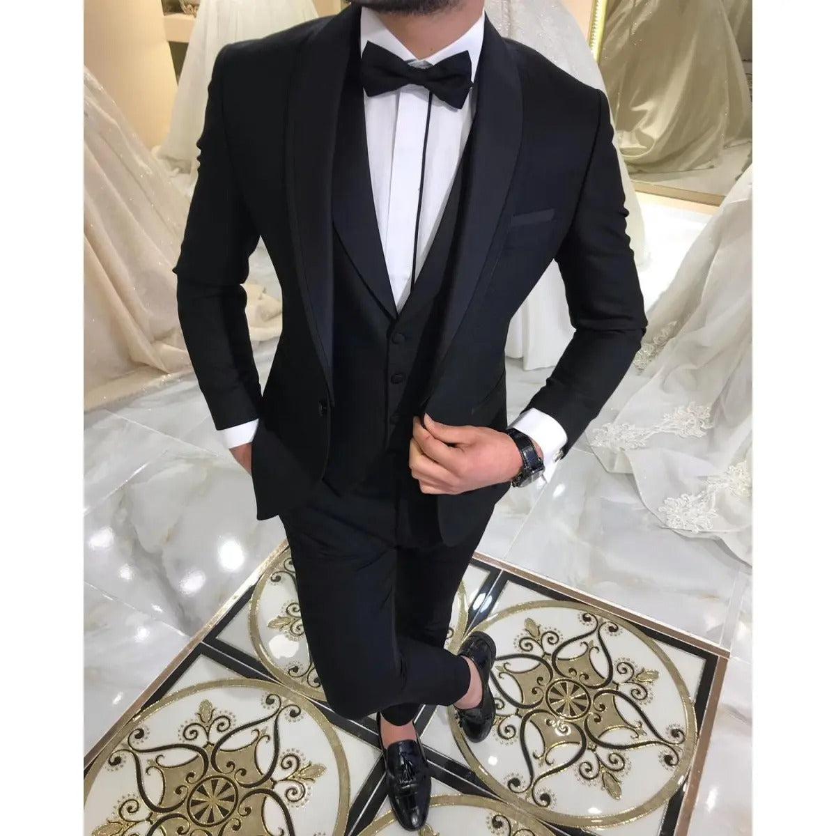 New Men's Suit Three Piece Business Suit