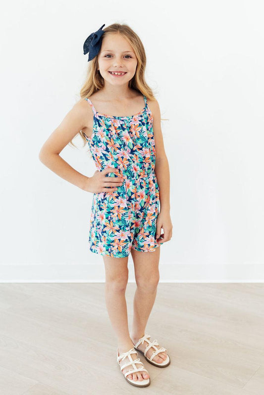 Island Blossoms Strappy Play Romper