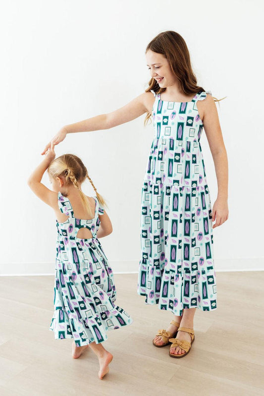 Surfer Girl Ruffle Maxi Dress