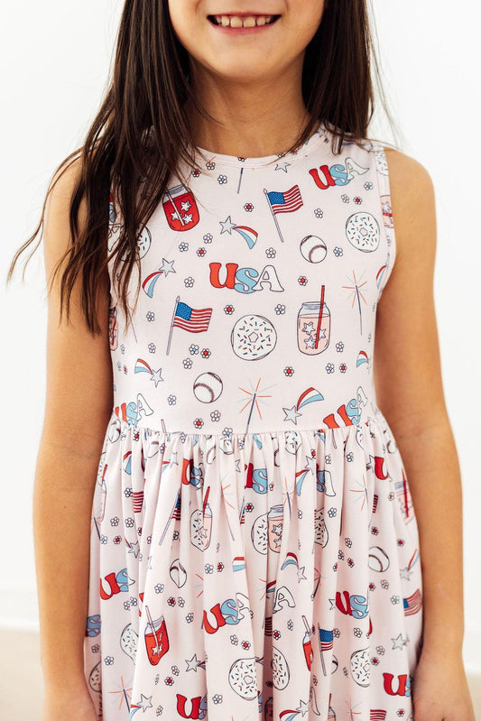Born in the USA Tank Twirl Dress