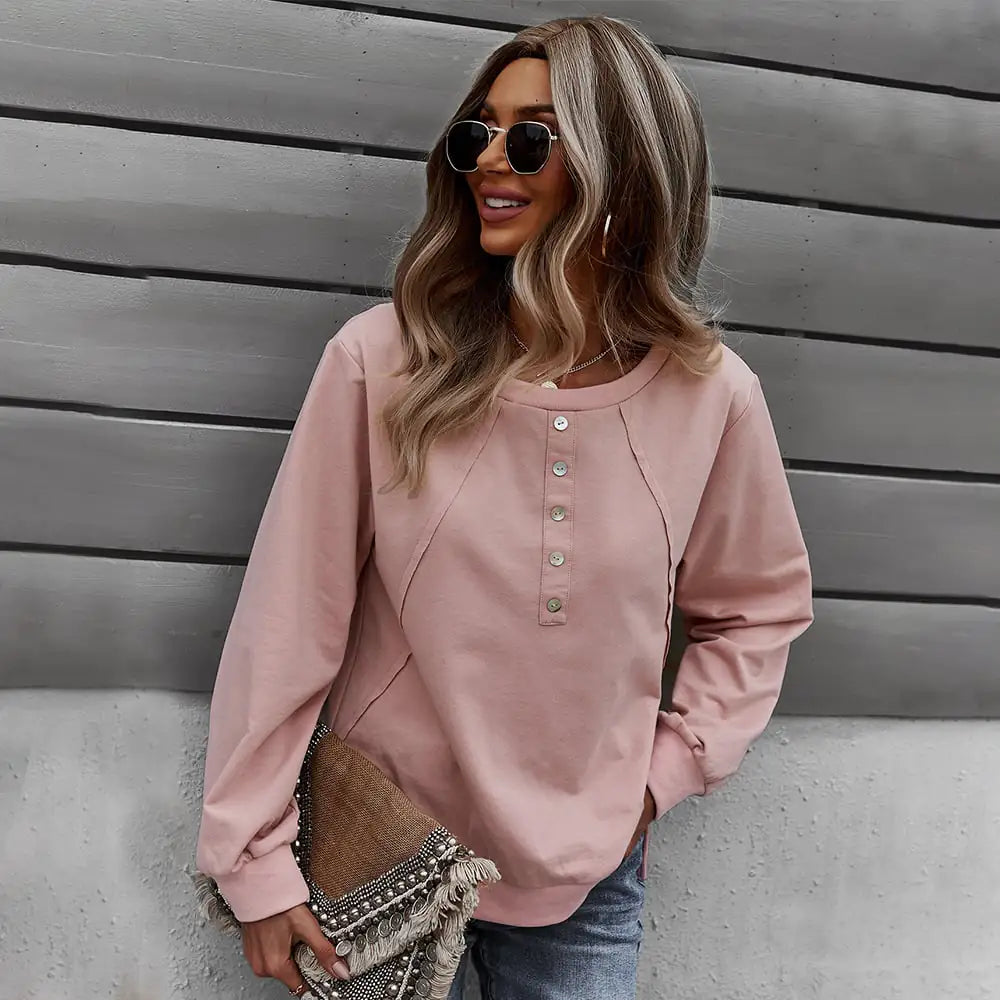 Modern Round Neck Pullover for Women